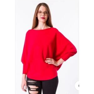 Kerisma RYU Dolman Pink Red Oversized G550 Sweater Sz M / L